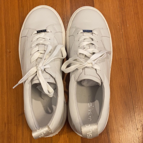J/SLIDES WHITE LEATHER COURTO LACE UP SNEAKER SIZE 11M NEW IN BOX - Picture 3 of 5